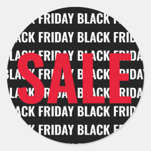 STICKER ROND VENTE NOIR VENDRE NOIR BLANC ROUGE MAGASIN DE DÉTA