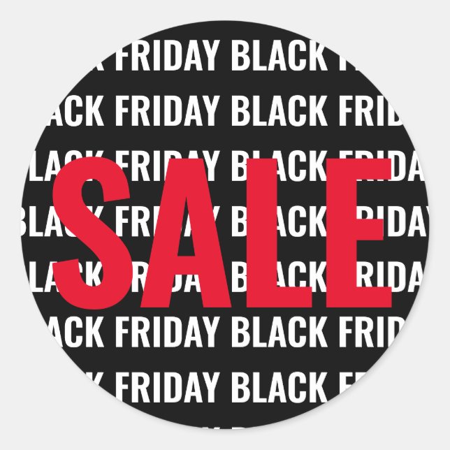 STICKER ROND VENTE NOIR VENDRE NOIR BLANC ROUGE MAGASIN DE DÉTA (Devant)
