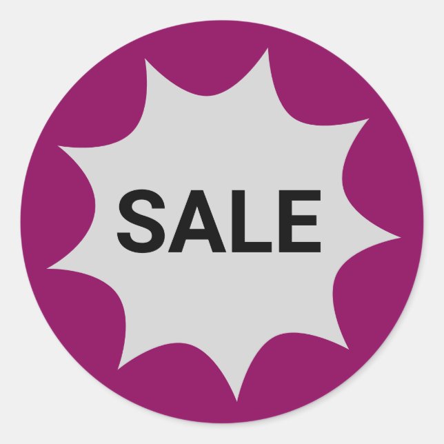 Sticker Rond Vente promotionnelle pour petites entreprises (Devant)