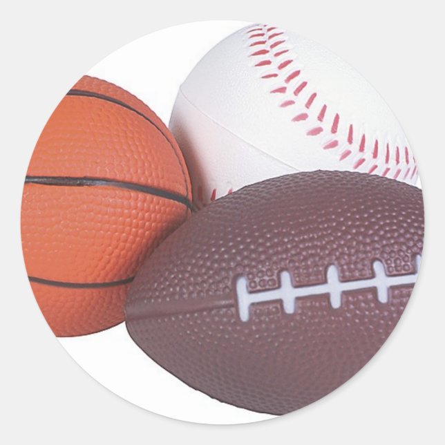 Sticker Rond Ventilateur sportif Cadeaux de basket-ball de base (Devant)