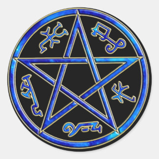 Sticker Rond ver 01 - Piège démon/diable de Salomon - Noir