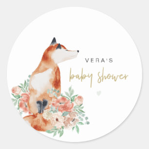Sticker Rond VERA Eucalyptus Verdure & Terracotta Renard Floral