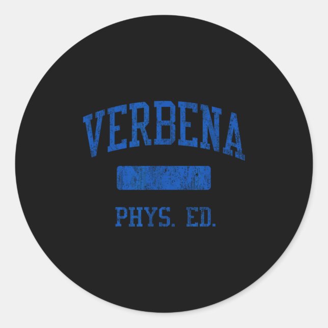 Sticker Rond Verbena High School Hs Verbena Al Phys Ed  (Devant)