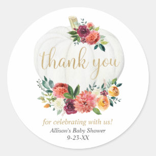 Sticker Rond Verdure florale d'or de Bourgogne de chute