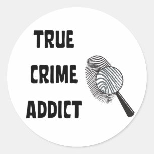 Sticker Rond Véritable adepte du crime