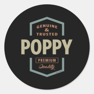 Sticker Rond Véritable Poppy