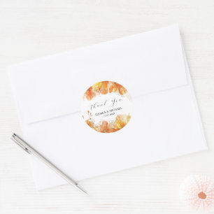 Sticker Rond Verona Coucher d'eau Floraux Merci Mariage