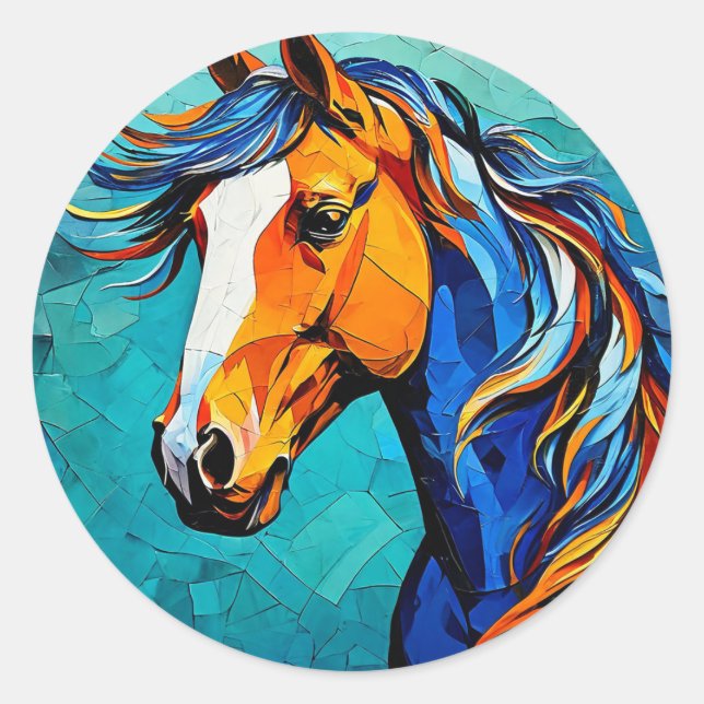 Sticker Rond Verre à cheval (Devant)