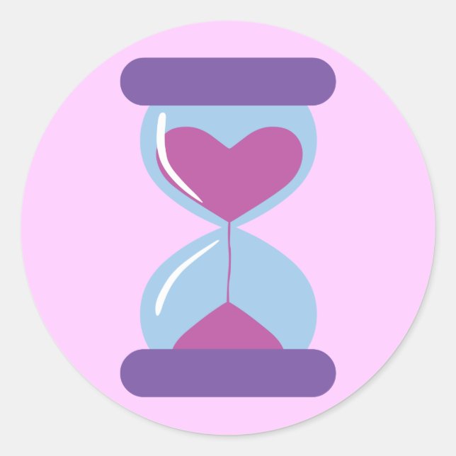Sticker Rond Verre de coeur (Devant)