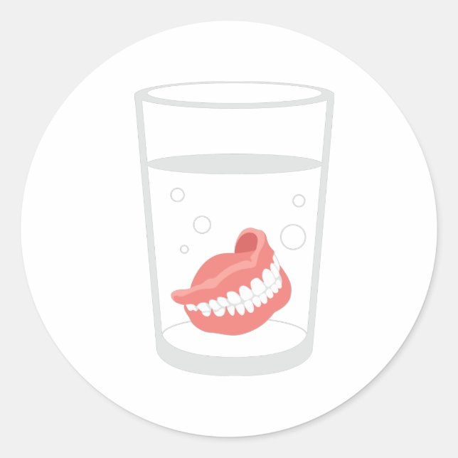 Sticker Rond Verre dentaire (Devant)