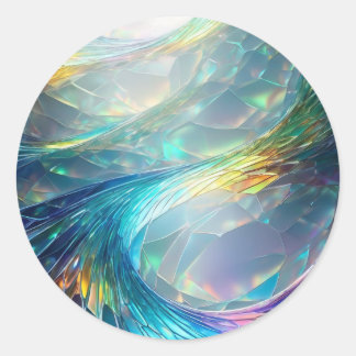 Sticker Rond Verre Escalade Abstrait