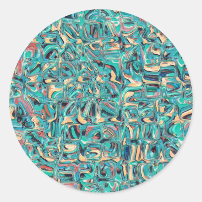 Sticker Rond Verre spectral Abstrait (Devant)