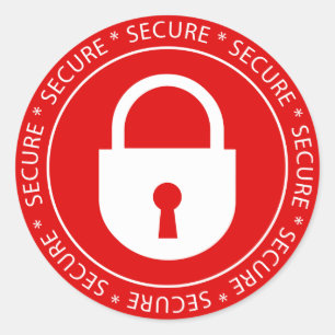 Sticker Rond Verrouiller l'autocollant de signalisation sécuris