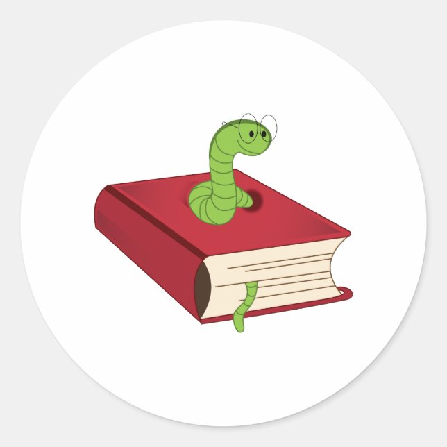 Sticker Rond Vers de livre (Devant)