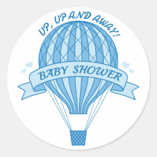 Sticker Rond Vers le haut et vers l'extérieur, baby shower de m