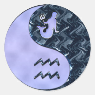 Sticker Rond Verseau Yin Yang