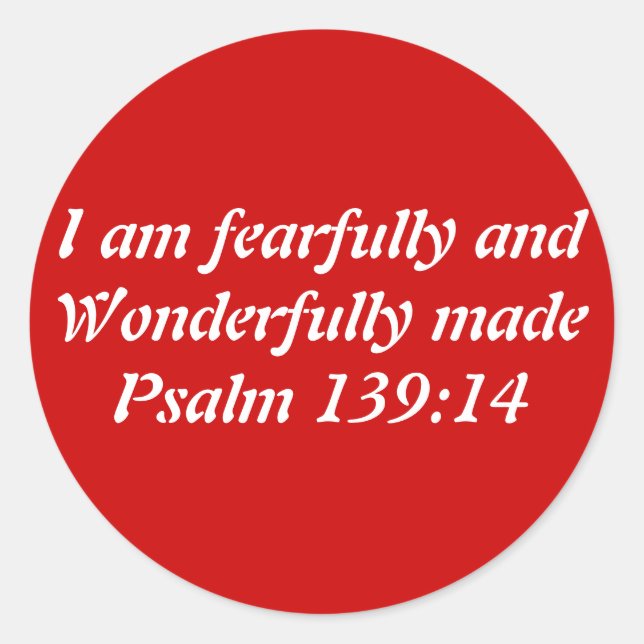 Sticker Rond Verset biblique (Devant)
