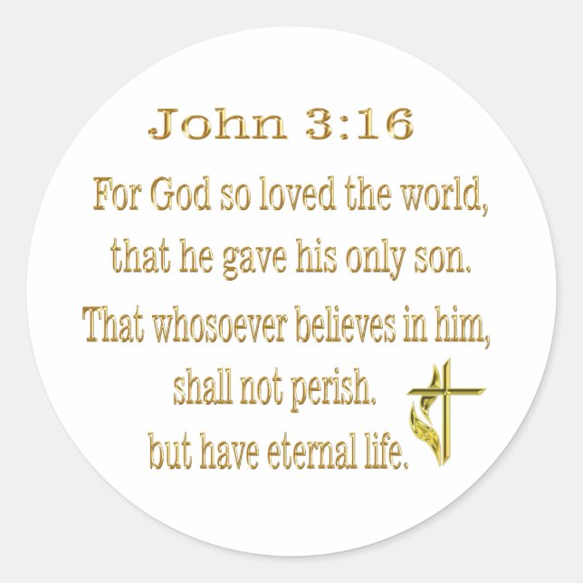 Sticker Rond Verset biblique (Devant)