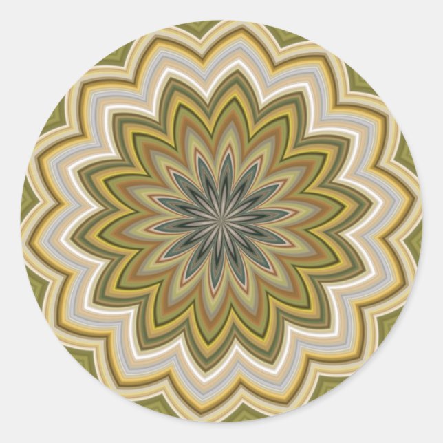 Sticker Rond Vert Abstrait (Devant)