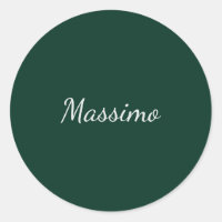 Vert foncé Élégant Casual Propre Nom Écriture manu