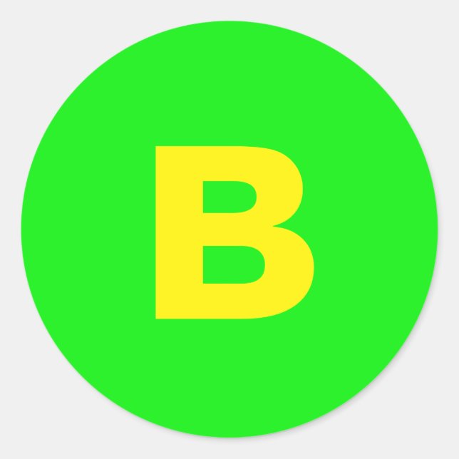 Sticker Rond Vert néon Elegant Couleur Jaune Mode tendance (Devant)