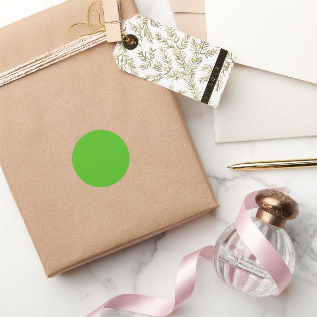 Sticker Rond Vert vif (Cadeaux)