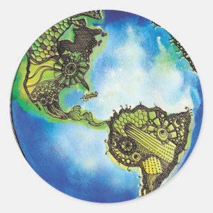 Sticker Rond Vert vivant