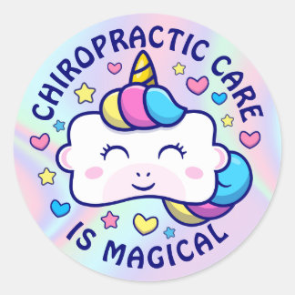 Sticker Rond Verticorn™ Chiropractic Care Is Magical Kids