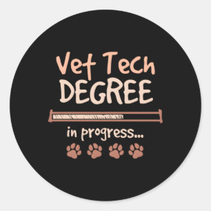 Sticker Rond Vet Tech Degree