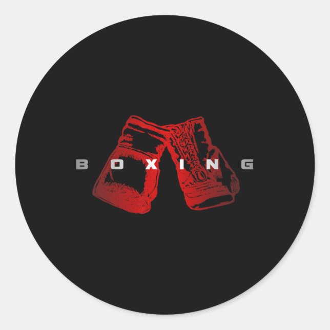 Sticker Rond Vêtements de boxe - Boxe 7  (Devant)