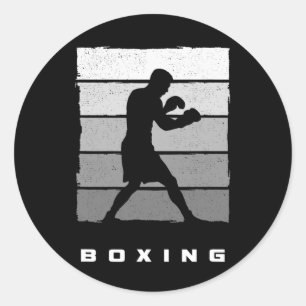 Sticker Rond Vêtements de boxe - Boxeur Boxe 1