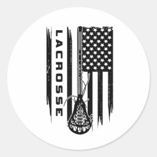 Sticker Rond Vêtements de crosse du drapeau américain - crosse