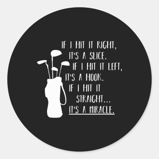 Sticker Rond Vêtements De Golf Amusants Et Vêtements De Golf Am (Devant)