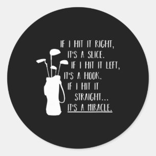 Sticker Rond Vêtements De Golf Amusants Et Vêtements De Golf Am