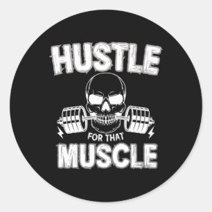 Sticker Rond Vêtements de gym de musculation Mode de travail Mu