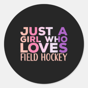 Sticker Rond Vêtements de hockey sur gazon Joueur de hockey sur