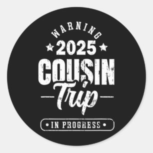 Sticker Rond Vêtements de voyage de groupe de vacances assortis