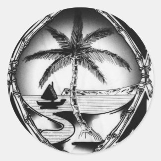 Sticker Rond Vêtements et accessoires de marque Guam