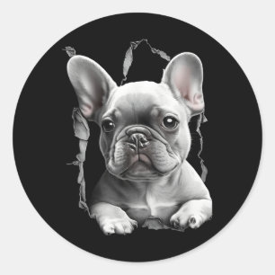 Sticker Rond Vêtements pour enfants Bouledogue Français Papa Ma