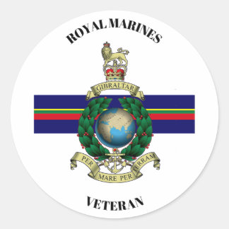 Sticker Rond Vétéran des Royal Marines