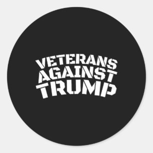 Sticker Rond Vétérans contre Trump Anti-trump Vétérans contre