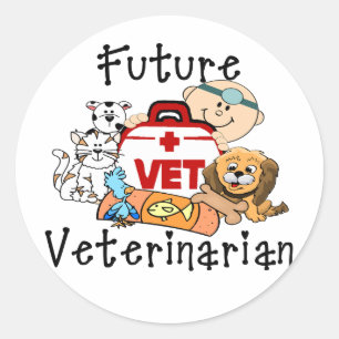 Sticker Rond Vétérinaire futur