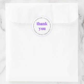 Sticker Rond Veuillez Contacter Doordash Merci