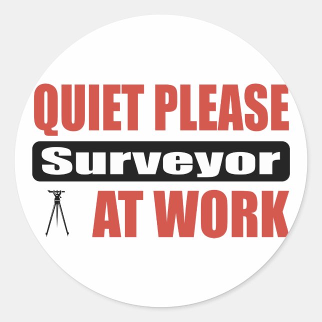 Sticker Rond Veuillez Surveiller Au Travail (Devant)