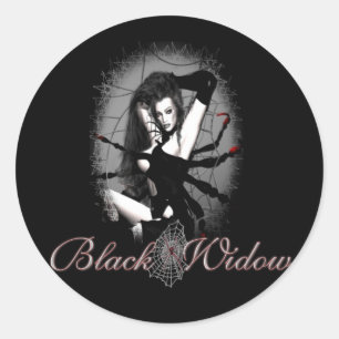 Sticker Rond Veuve noire