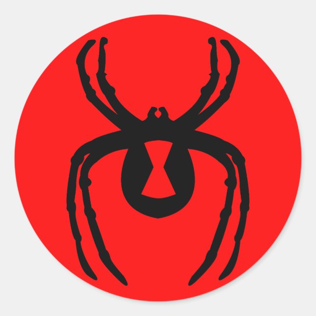 Sticker Rond Veuve noire (Devant)