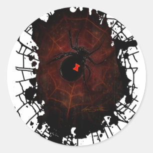 Sticker Rond Veuve noire