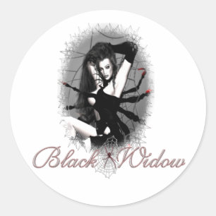 Sticker Rond Veuve noire