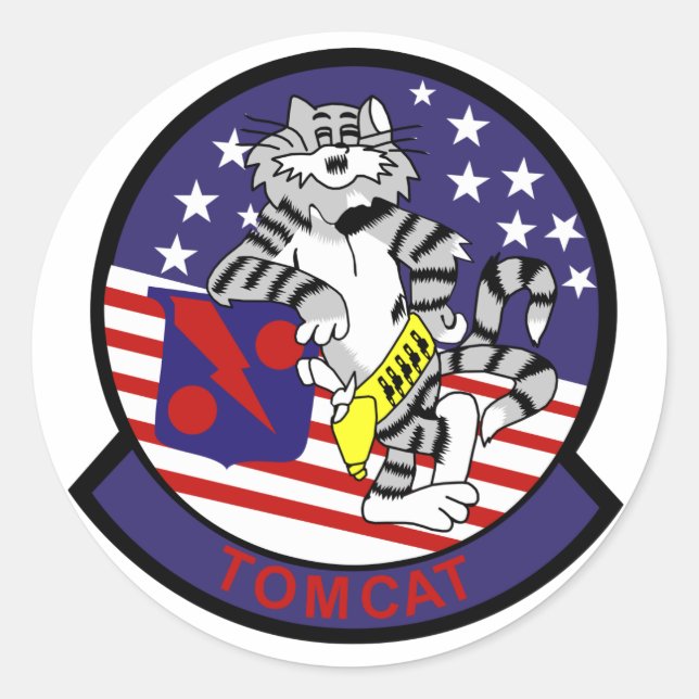 Sticker Rond VF-11 Rippers rouges (Devant)