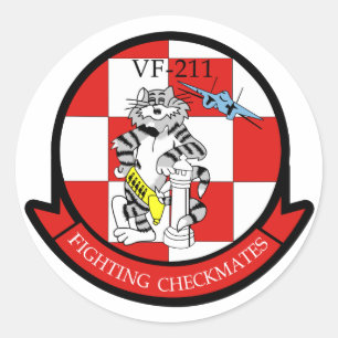 Sticker Rond VF-211 - Coéquipiers de combat